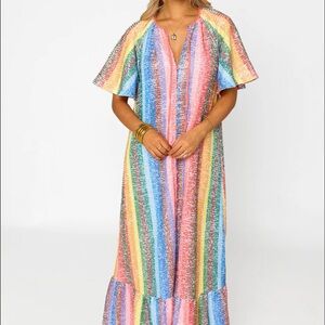 Buddy Love Tullah Caftan Maxi Dress-Enchanting